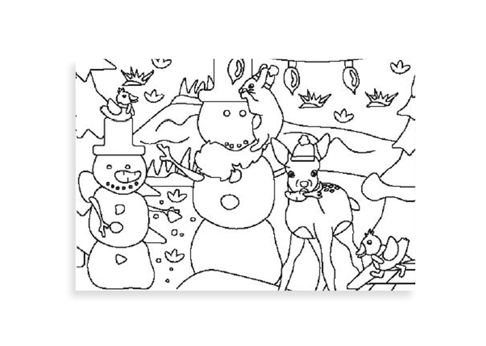 Inkleurkaarten 5x “Wintermagie”