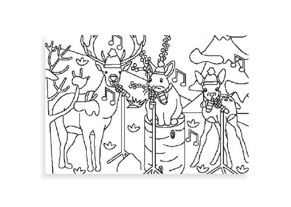 Inkleurkaarten 5x “Wintermagie”
