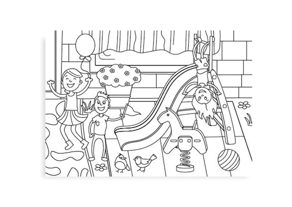 Inkleurkaarten 5x “Restaurant”