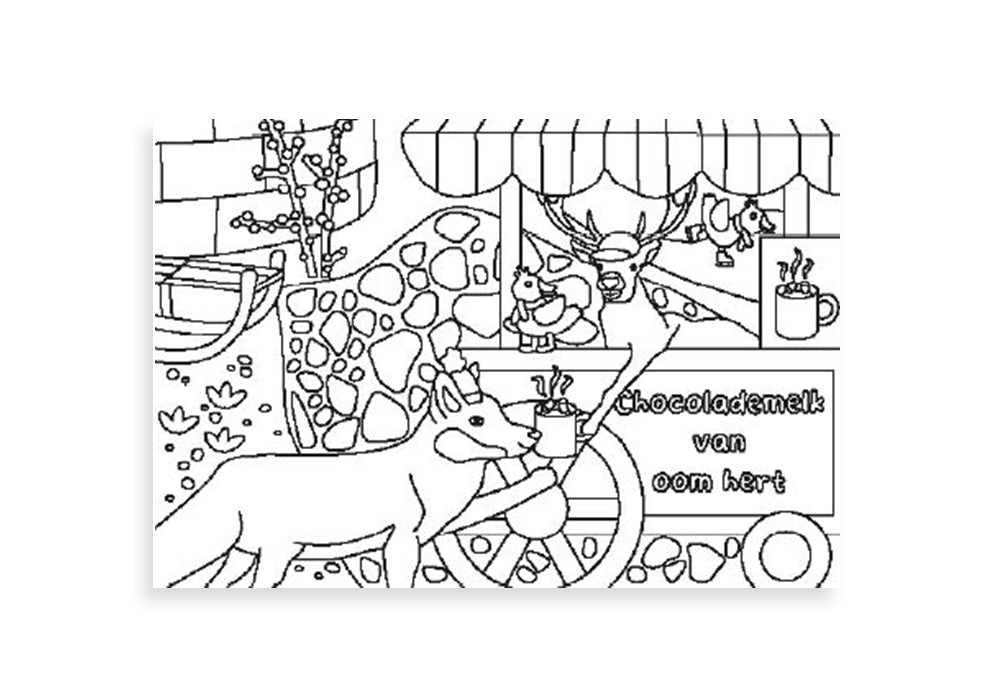 Inkleurkaarten 5x “Wintermagie”