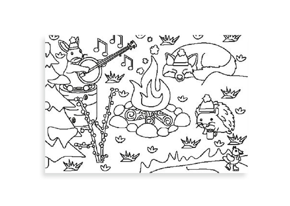 Inkleurkaarten 5x “Wintermagie”