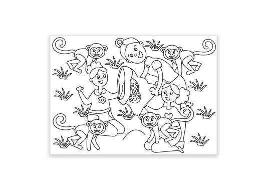 Inkleurkaarten 5x “Dierentuin”