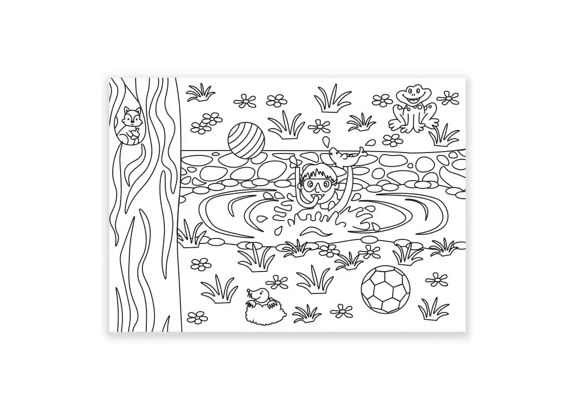 Inkleurkaarten 5x “Poppenhuis”
