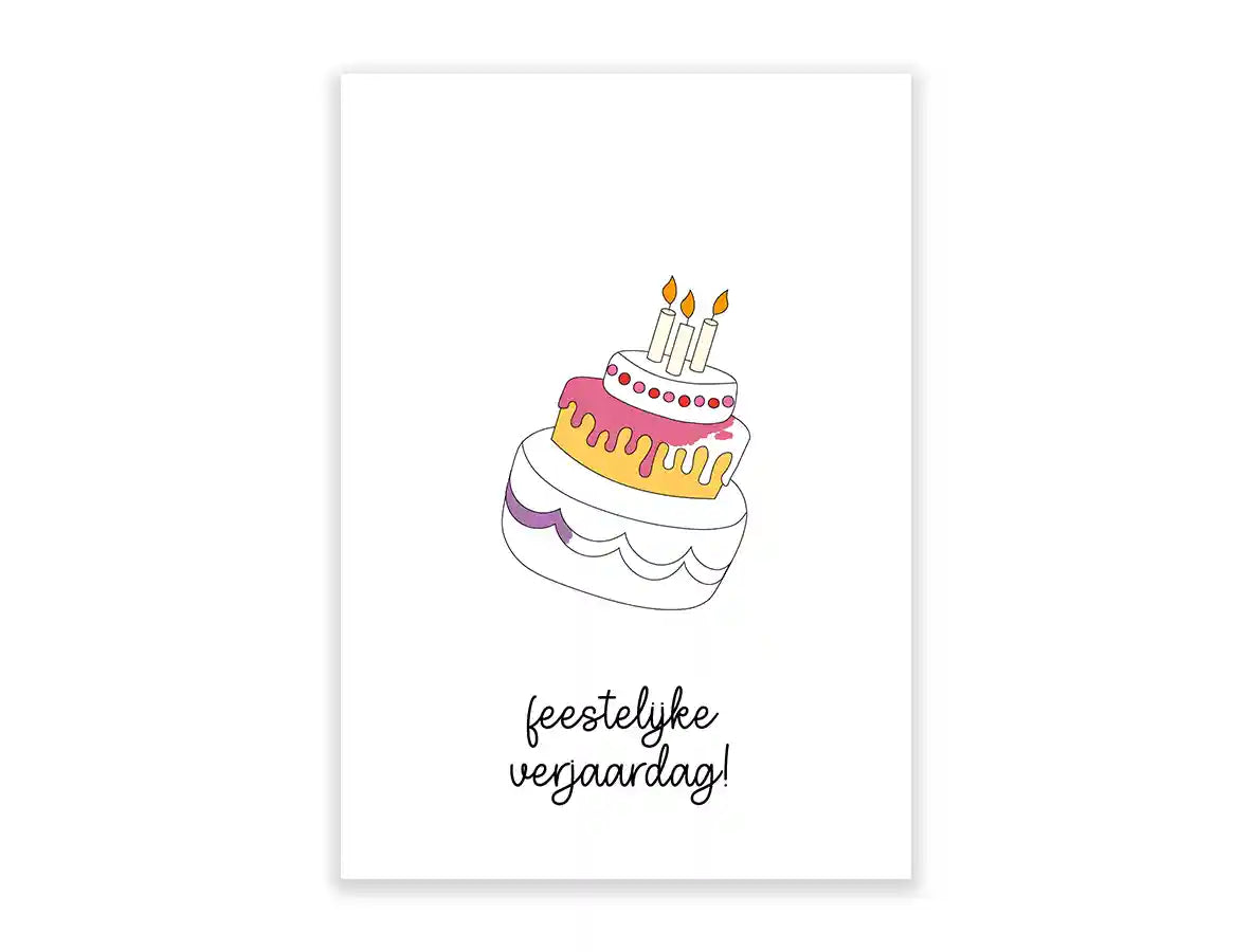 Wenskaarten 5x “Gefeliciteerd”
