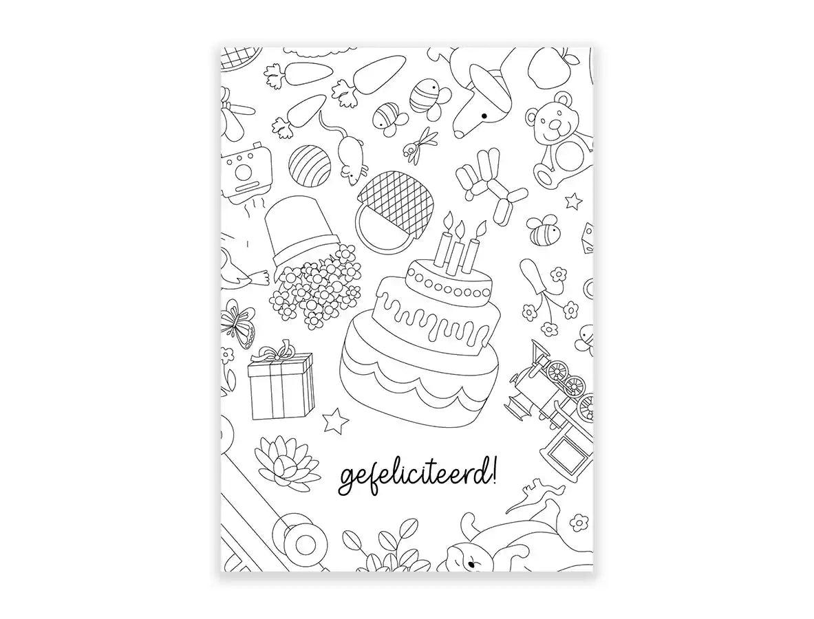 Wenskaarten 5x “Gefeliciteerd”