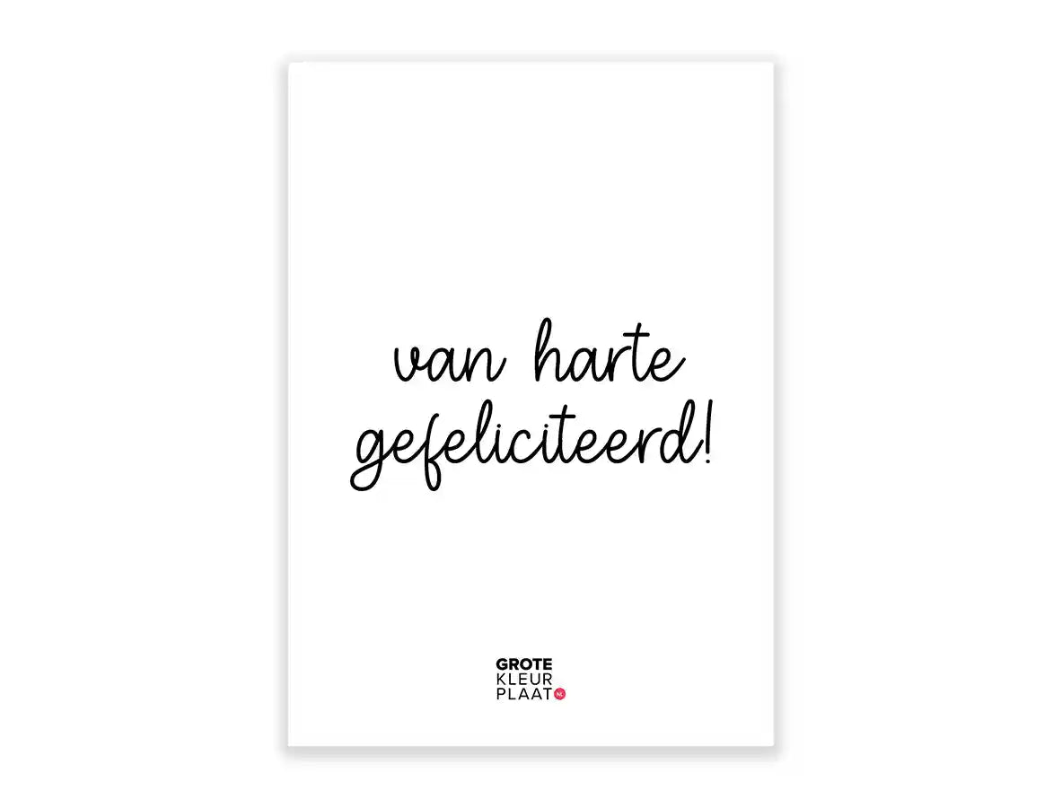 Wenskaarten 5x “Gefeliciteerd”