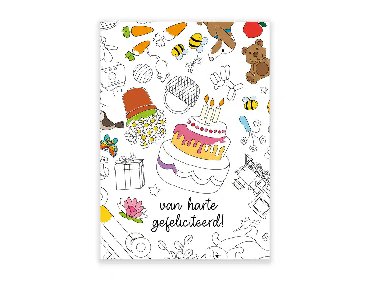 Wenskaarten 5x “Gefeliciteerd”