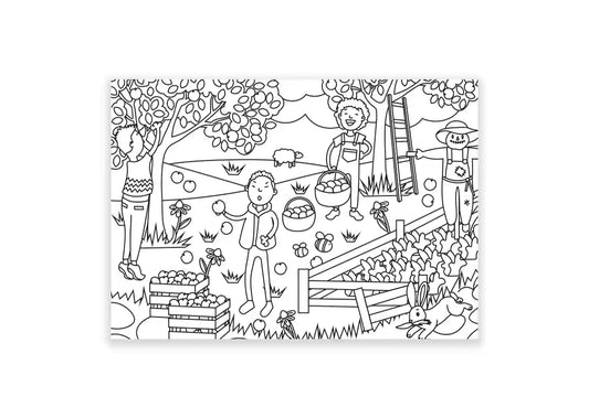 Inkleurkaarten 5x “Op de boerderij”