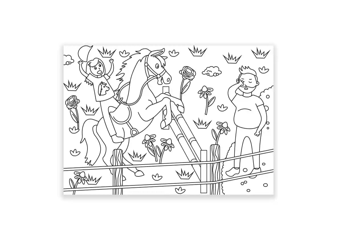 Inkleurkaarten 5x “Op de boerderij”