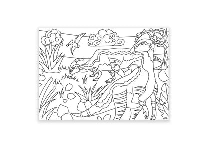Inkleurkaarten 5x “Dinoland”